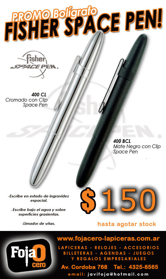 Promocion lapicera fisher
